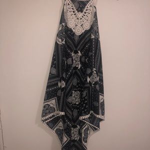 Bohemian black and off white dress